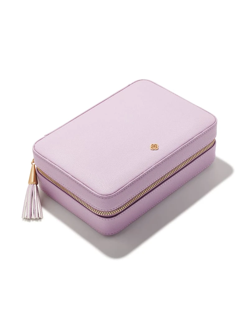 Medium Travel Jewelry Case In Lilac 3 Medium Travel Jewelry Case In Lilac