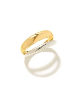 Meg Double Band Ring In Mixed Metal -Kendra Scott kendra scott meg double band ring two tone 01