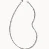 Beck Round Box Chain Necklace In Oxidized Sterling Silver -Kendra Scott kendra scott mens beck round box chain necklace sterling silver 00 lg