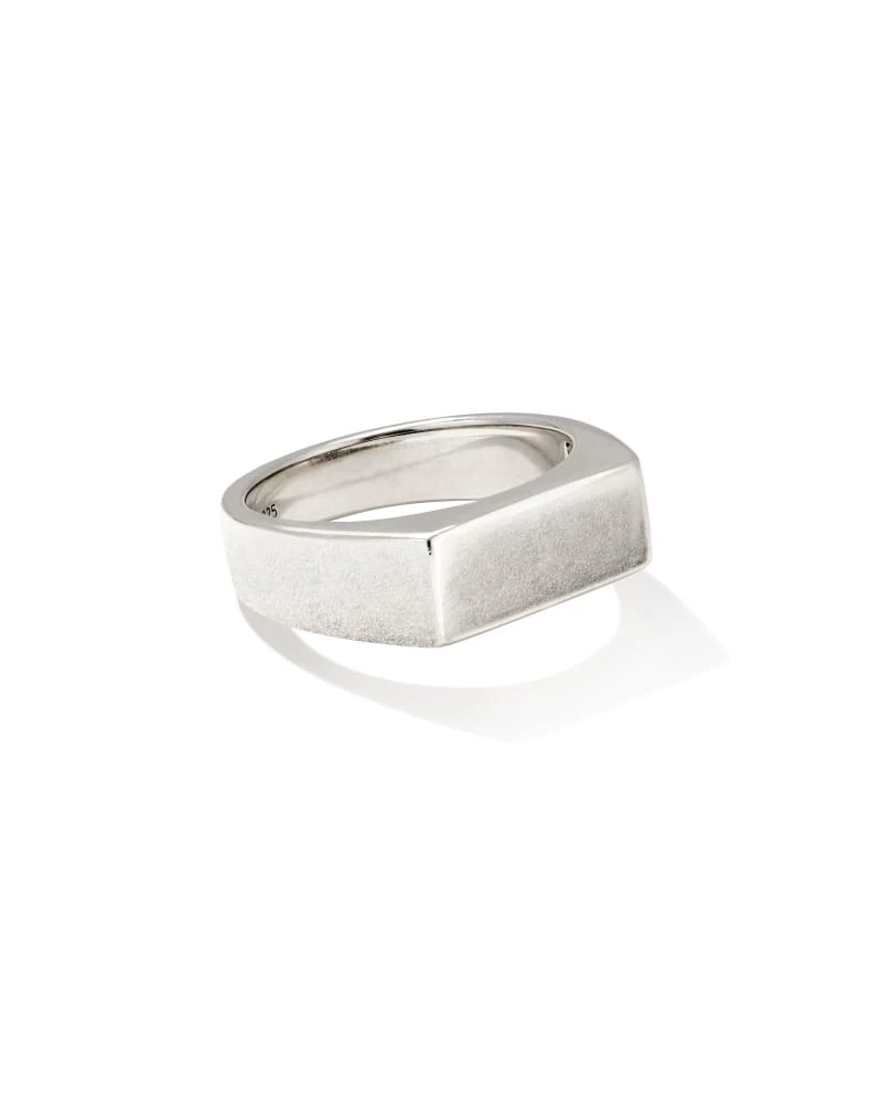 Hudson Signet Ring In Oxidized Sterling Silver 3 Hudson Signet Ring In Oxidized Sterling Silver