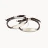 Robert Oxidized Sterling Silver Corded Bracelet In Dark Taupe -Kendra Scott kendra scott mens robert corded bracelet sterling silver dark taupe 01 lg