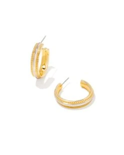 Merritt Hoop Earrings In Mixed Metal