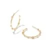 Michelle 14k Yellow Gold Hoop Earrings In White Diamond -Kendra Scott kendra scott michelle hoop earrings 14k yellow gold white diamond 00