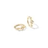 Michelle 14k Yellow Gold Huggie Earrings In White Diamond -Kendra Scott kendra scott michelle huggie earrings 14k yellow gold white diamond 00