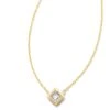 Michelle 14k Yellow Gold Pendant Necklace In White Diamond, .16ct 1 Michelle 14k Yellow Gold Pendant Necklace In White Diamond, .16ct -Kendra Scott kendra scott michelle pendant necklace 14k yellow gold .16 ct white diamond 00