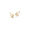 Michelle 14k Yellow Gold Stud Earrings In White Diamond -Kendra Scott kendra scott michelle stud earrings 14k yellow gold white diamond 00