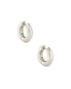 Mikki Hoop Earrings In Silver 7 Mikki Hoop Earrings In Silver -Kendra Scott kendra scott mikki hoop earrings rhodium 00 lg