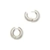 Mikki Hoop Earrings In Silver -Kendra Scott kendra scott mikki hoop earrings rhodium 01 lg