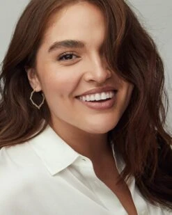 Miku Hoop Earrings In Rose Gold -Kendra Scott kendra scott miku earring gold 02 lg