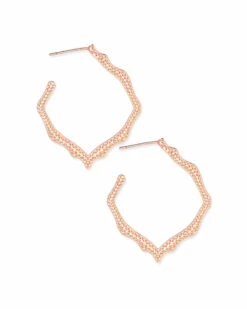 Miku Hoop Earrings In Rose Gold