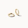 Mila 14k Yellow Gold Huggie Earrings In White Diamond -Kendra Scott kendra scott mila huggie earrings 14k yellow gold white diamond 00 lg