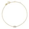 Millicent 14k Yellow Gold Delicate Chain Bracelet In White Diamond -Kendra Scott kendra scott millicent delicate bracelet 14k gold white diamond 00 lg