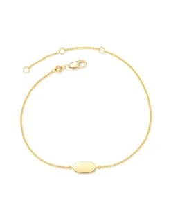 Mommy & Me Adult Fern Delicate Chain Bracelet In 18k Gold Vermeil