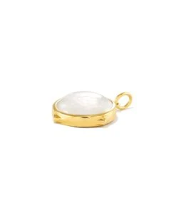 Matilda 18k Gold Vermeil Stone Charm In Ivory Mother-Of-Pearl -Kendra Scott kendra scott mother matilda stone charm 18k yellow gold vermeil ivory mop 02