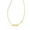 Mrs. Pendant Necklace In Gold -Kendra Scott kendra scott mrs pendant necklace gold 00