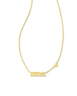 Mrs. Pendant Necklace In Gold