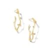 Noelle 14k Yellow Gold Hoop Earrings In White Diamond -Kendra Scott kendra scott noelle hoop earrings 14k yellow gold white diamond 00