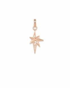 North Star Charm In Rose Gold