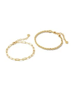 Olivia Set Of 2 Bracelets In Gold -Kendra Scott kendra scott olivia set of 2 bracelets gold 01