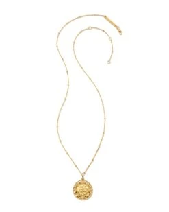 Om 18k Gold Vermeil Pendant Necklace In White Sapphire -Kendra Scott kendra scott om pendant necklace 18k yellow gold vermeil blue sapphire 01