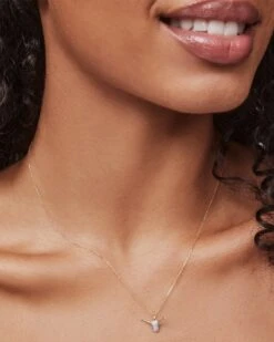 Pave Longhorn 14k Yellow Gold Charm In White Diamond -Kendra Scott kendra scott pave longhorn 14k yellow gold charm white diamond