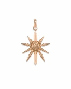 Sunburst With Pearl Charm In Rose Gold -Kendra Scott kendra scott pearl sunburst charm rose gold 01 lg