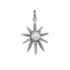 Sunburst With Pearl Charm In Vintage Silver -Kendra Scott kendra scott pearl sunburst charm vintage silver 00 lg
