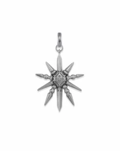 Sunburst With Pearl Charm In Vintage Silver -Kendra Scott kendra scott pearl sunburst charm vintage silver 01 lg