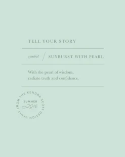 Sunburst With Pearl Charm In Rose Gold -Kendra Scott kendra scott pearl sunburst charm 03 lg