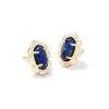 Piper Gold Stud Earrings In Blue Lapis -Kendra Scott kendra scott piper stud earrings gold blue lapis 00