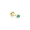 Reeve Mini 14K Yellow Gold Single Stud Earring In Turquoise -Kendra Scott kendra scott reeve piercing stud gold turquoise 00 lg