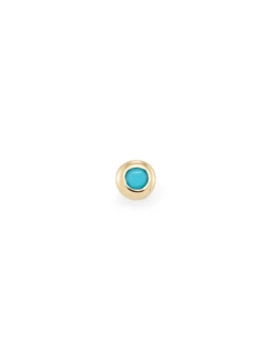 Reeve Mini 14K Yellow Gold Single Stud Earring In Turquoise -Kendra Scott kendra scott reeve piercing stud gold turquoise 01 lg