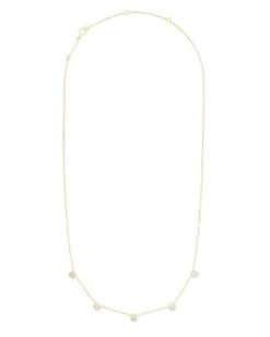 Shannon 14k Yellow Gold Collar Necklace In White Diamond -Kendra Scott kendra scott shannon necklace 14k yellow gold white diamond 01 lg