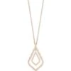 Simon Long Pendant Necklace In Rose Gold -Kendra Scott kendra scott simon pendant necklace rose gold na brass 00 lg