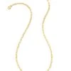 Small Paperclip Chain Necklace In 18k Gold Vermeil -Kendra Scott kendra scott small paperclip chain necklace 18k gold vermeil 00