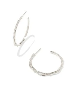 Sophee Hoop Earrings In Sterling Silver