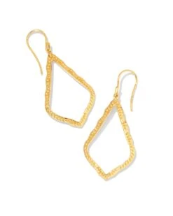 Sophee Open Frame Earrings In 18k Gold Vermeil