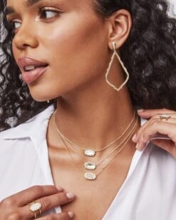 Sophia Clip On Drop Earrings In Gold -Kendra Scott kendra scott sophia clip on drop earrings gold