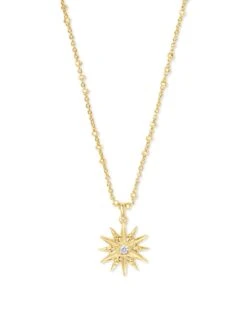 Star Charm Pendant Necklace In Gold