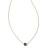 Stella 14k Yellow Gold Pendant Necklace In Black Diamond -Kendra Scott kendra scott stella pendant necklace 14k gold black diamond 00