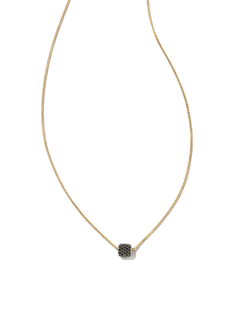 Stella 14k Yellow Gold Pendant Necklace In Black Diamond 2 Stella 14k Yellow Gold Pendant Necklace In Black Diamond