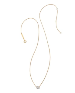 Stella 14k Yellow Gold Pendant Necklace In White Diamond 6 Stella 14k Yellow Gold Pendant Necklace In White Diamond -Kendra Scott kendra scott stella pendant necklace 14k yellow gold white diamond 01