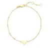 Ari Heart Delicate Chain Bracelet In 18k Yellow Gold Vermeil -Kendra Scott kendra scott sterling ari heart delicate bracelet gold vermeil 00 lg