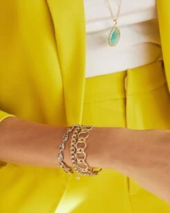 Susanna Gold Link Bracelet In Iridescent Drusy -Kendra Scott kendra scott susanna bracelet lg lg