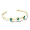 Susie Gold Cuff Bracelet In Marine Kyocera Opal -Kendra Scott kendra scott susie cuff bracelet gold marine opal 00