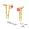 Susie Convertible Gold Ear Jacket Earrings In Hot Pink Kyocera Opal -Kendra Scott kendra scott susie ear jacket gold hot pink opal 00