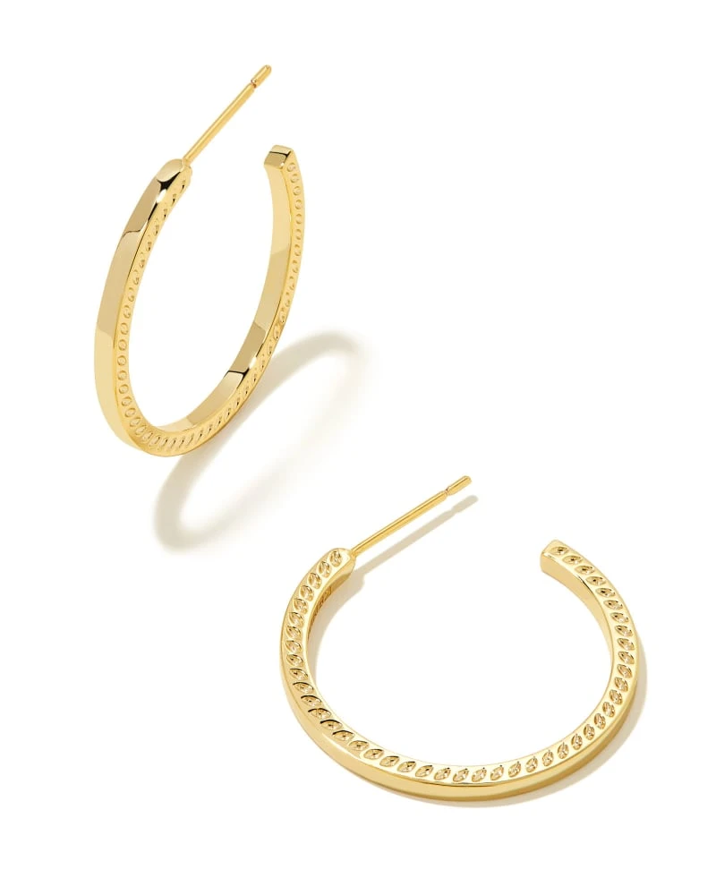 Sylvie Small Hoop Earrings In Gold 3 Sylvie Small Hoop Earrings In Gold