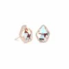 Tessa Rose Gold Stud Earrings In Dichroic Glass 2 Tessa Rose Gold Stud Earrings In Dichroic Glass -Kendra Scott kendra scott tessa earring rose gold dichroic 00 lg