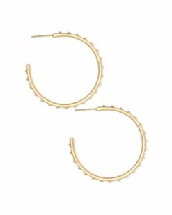 Veronica Hoop Earrings In Gold -Kendra Scott kendra scott veronica earrings gold 01 lg
