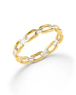 Wren Band Ring In Mixed Metal -Kendra Scott kendra scott wren band ring 2 tone 18k gold vermeil sterling silver 01 lg